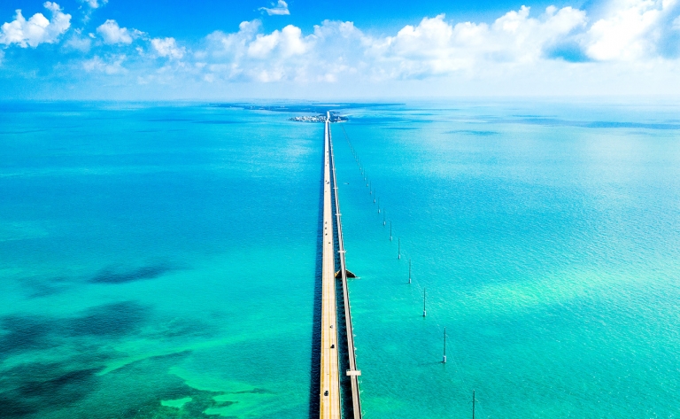 La route entre Key Largo et Key West