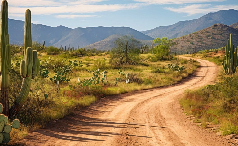 Terres rouges et cactus de Loreto 