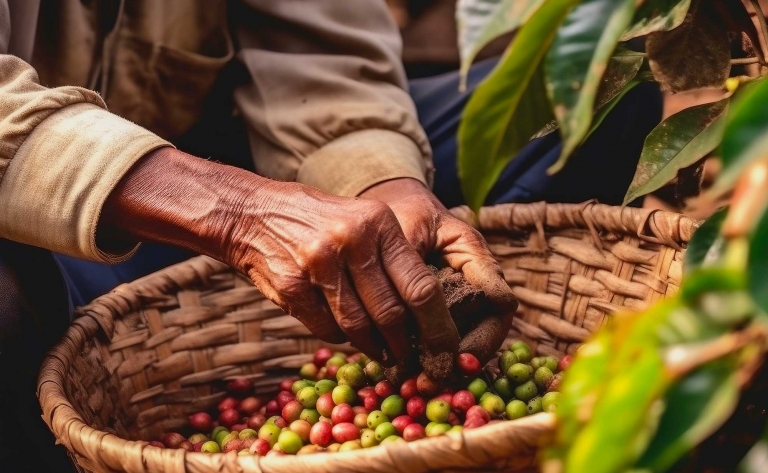 Entre les plantations de café à Turrialba